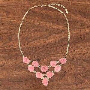 Sugarfix by BaubleBar | Faux Pink Druzy Layer Necklace | 20” Adjustable